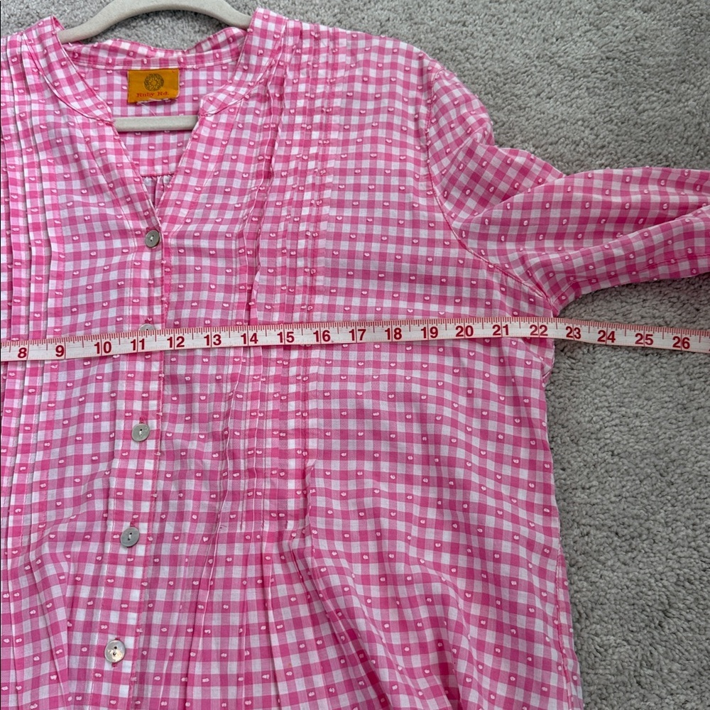 Ruby Rd. Pink Gingham Blouse Size XL - image 4